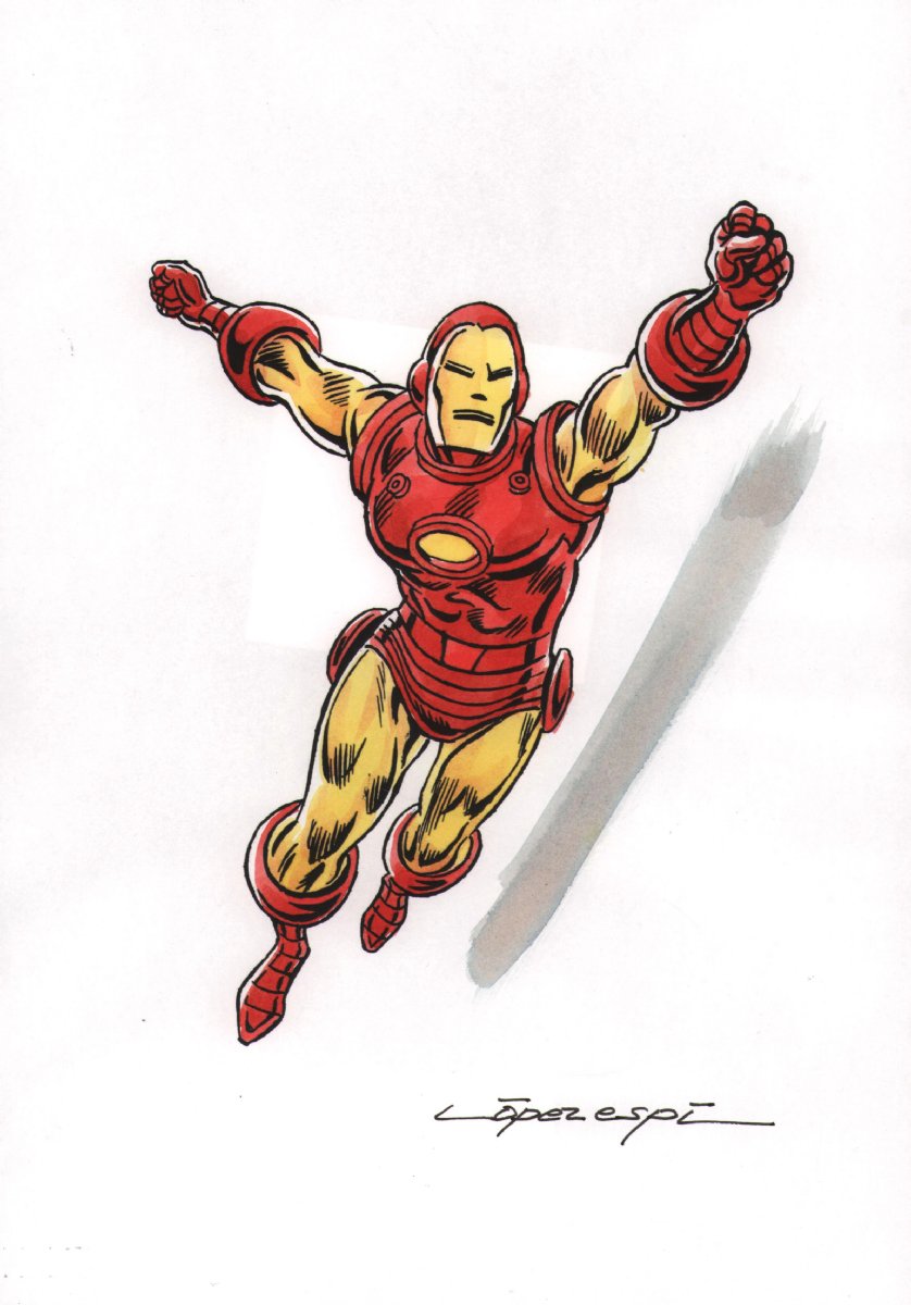 Comic Art For Sale From Anthony S Comicbook Art Iron Man Hand Colored