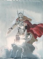 Lady Thor Painted Art Comic Art