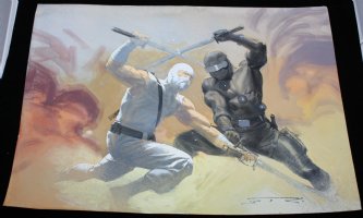 Snake Eyes VS Storm Shadow Painted Art Commission Example Comic Art
