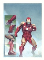 Invincible Iron Man #2 Painted Art Cover - Classic John Romita Jr. / Bob Layton Iron Man #126 Cover Homage - 2022 Signed Comic Art