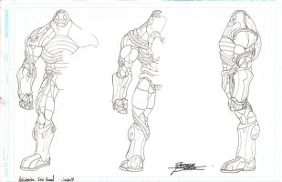 Antimonitor Mattel Toy Design Turnarounds - Signed by George Perez  Comic Art