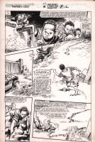 Marvel Comics Presents #27 p.12 - Panther's Quest XV - Kids Help Unconscious Black Panther - Signed - 1989 Comic Art