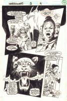 Clive Barker's The Harrowers #3 p.9 / 10 - Haunted Big Cat - 1993 Comic Art