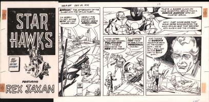 Starhawks Sunday Strip - Civilization Devestated - 7/29/1979 Signed Comic Art