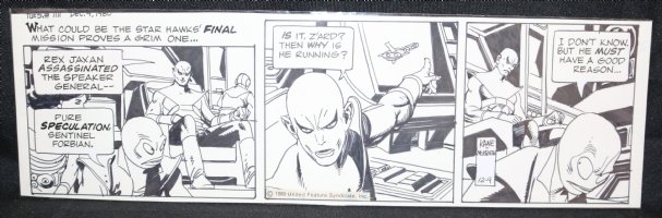 Star Hawks Daily Strip - 12/9/1980 Signed Comic Art