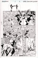 Deadpool #1 p.2 - Deadpool Carves Through Forest Comic Art