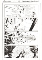Iron Man #13 p.16 - Death's Head vs. Recorder 451 and Iron Man - 2013 Comic Art