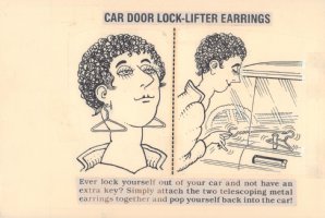 MAD Magazine #262 Gag Illo - Car Door Lock Earrings Comic Art