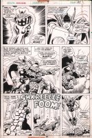 Marvel Two-In-One #9 p.23 - Thor VS The Thing - 1975 Comic Art