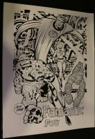 Fantastic Four Awesome Team Poster Sized STAT - Jack Kirby's File Copy  Comic Art
