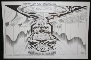 Lord of Light Interior: Jet Tube Transporter STAT Copy 1978 - Jack Kirby's File Copy  Comic Art