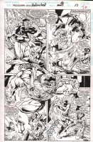 2099 Unlimited #9 p.13 - Action Page VS Thugs - Signed - 1995 Comic Art
