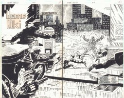 Green Arrow #81 pgs. 2 & 3 - Home Alki (Cross Roads Part 1) Title DPS - 1993  Comic Art