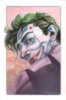 Smiling Joker Painted Art - Signed - 2023 Comic Art