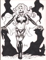 Lady Death really nice Con sketch - Signed - 2017 Comic Art
