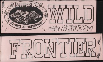 America: Wild Frontier Vintage DC Title STAT 2pc - For DPS Comic Art