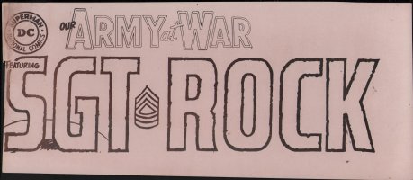 Our Army At War Featuring Sgt. Rock Vintage DC Title STAT  Comic Art