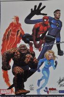 Fantastic Four + Spider-Man Print ~ Signed by Stan Lee 2011 Comic Art