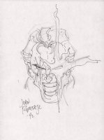 Cable Pencil & Ink Portrait Sketch - Signed - 1992 Comic Art