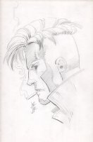 Gambit Profile Pencil Art - Smoking Cigarette - Signed Comic Art