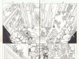 Captain America #2 pgs. 18 & 19 - Throne Room DPS - 2013 Comic Art