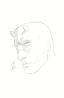Daredevil Portrait Sketch - Signed Comic Art