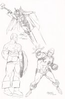 Thor, Captain America, & Iron Man Pencil Art Jam Piece - Signed art by Herb Trimpe, Dick Ayers, & George Tuska Comic Art
