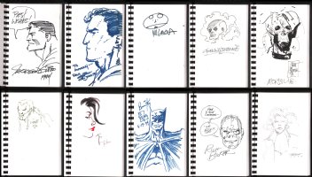 Convention Sketchbook Containing Signed Sketches by Rich Buckler, Mike Mignola, Butch Guice & More (See Description) - 1994 Comic Art