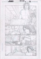 Superboy #5 p.9 Pencils Over Blueline - N.O.W.H.E.R.E. - 2012 Comic Art