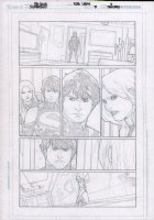 Superboy #5 p.7 Pencils Over Blueline - Superboy & Fairchild - 2012 Comic Art