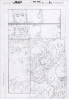 Superboy #5 p.5 Pencils Over Blueline - Confrontation - 2012 Comic Art