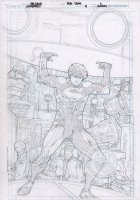 Superboy #5 p.1 Pencils Over Blueline - Superboy Strength Test Splash - 2012 Comic Art
