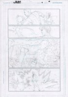 Superboy #4 p.19 Pencils Over Blueline - Superboy Flips Guy Over - 2012 Comic Art
