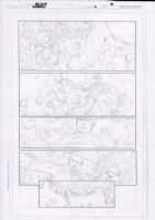 Superboy #4 p.17 Pencils Over Blueline - Superboy Captured In Light Tendrils - 2012 Comic Art