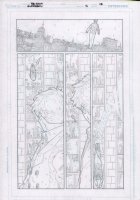 Superboy #4 p.13 Pencils Over Blueline - Superboy Pursues Falling Man - 2012 Comic Art