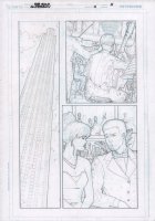 Superboy #4 p.11 Pencils Over Blueline - Skyscraper & Bar Band Scene - 2012 Comic Art