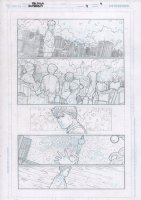 Superboy #4 p.4 Pencils Over Blueline - Superboy In The Snow - 2012 Comic Art