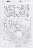 Superboy #3 p.7 Pencils Over Blueline - Crater Half Splash - 2012 Comic Art