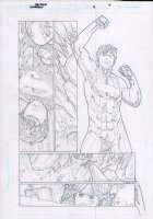 Superboy #3 p.6 Pencils Over Blueline - Great Superboy Image - 2012 Comic Art