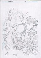Superboy #3 p.4 Pencils Over Blueline - Enraged Superboy Splash - 2012 Comic Art
