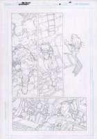 Superboy #2 p.19 Pencils Over Blueline - Aerial Escape - 2012 Comic Art