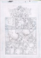 Superboy #2 p.18 Pencils Over Blueline - Rumble - 2012 Comic Art