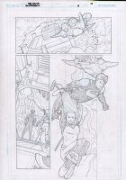 Superboy #2 p.11 Pencils Over Bluelines - Superboy Flies In With Sword Babe - 2012 Comic Art