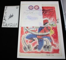 Spider-Man Coloring Book Prelim With Stan Lee Autograph Comic Art