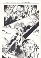 All-New X-Men #10 p.21 - Baal (En Sabah Nur Apocalypse's Father Figure) with Beast Crucified Splash - 2016 Signed Comic Art