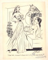 Lady Godiva Nude with Horse Humorama Gag - 1959 Signed Comic Art