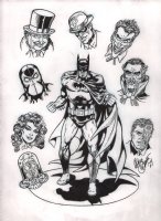 Batman & Rogues Gallery Art - Signed - 2024 Comic Art