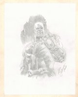 Thanos Avengers Infinity War Pencil Drawing - 2018 Signed  Comic Art
