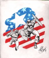 Captain America Past & Present Art - Signed - 2024 Comic Art