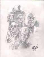 Daredevil Netflix Show Pencil Art - Signed - 2023 Comic Art